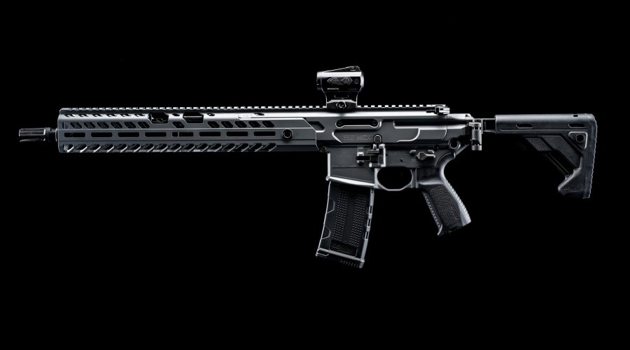 SIG Sauer MCX VIRTUS Selbstladebüchse für Profis Linke Ansicht der SIG MCX VIRTUS