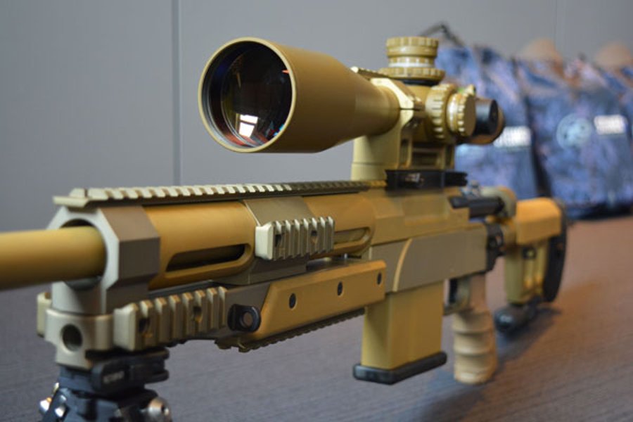 G29 Scharfschützengewehr der Bundeswehr mit Steiner Zielfernrohr M5Xi Steiner Zielfernrohr M5Xi auf G29 der Bundeswehr