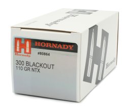 Neue, besonders leichte .300 Blackout-Spezialmunition von Hornady für Behörden und Einsatzkräfte 300 Blackout 110 Grains NTX TAP von Hornady