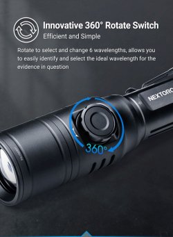 Magnet-Drehschalter der Nextorch P56 im Detail