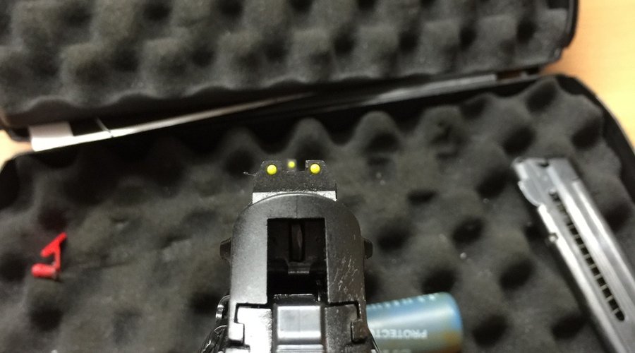 Visierung der SIG Sauer Kleinkaliberpistole