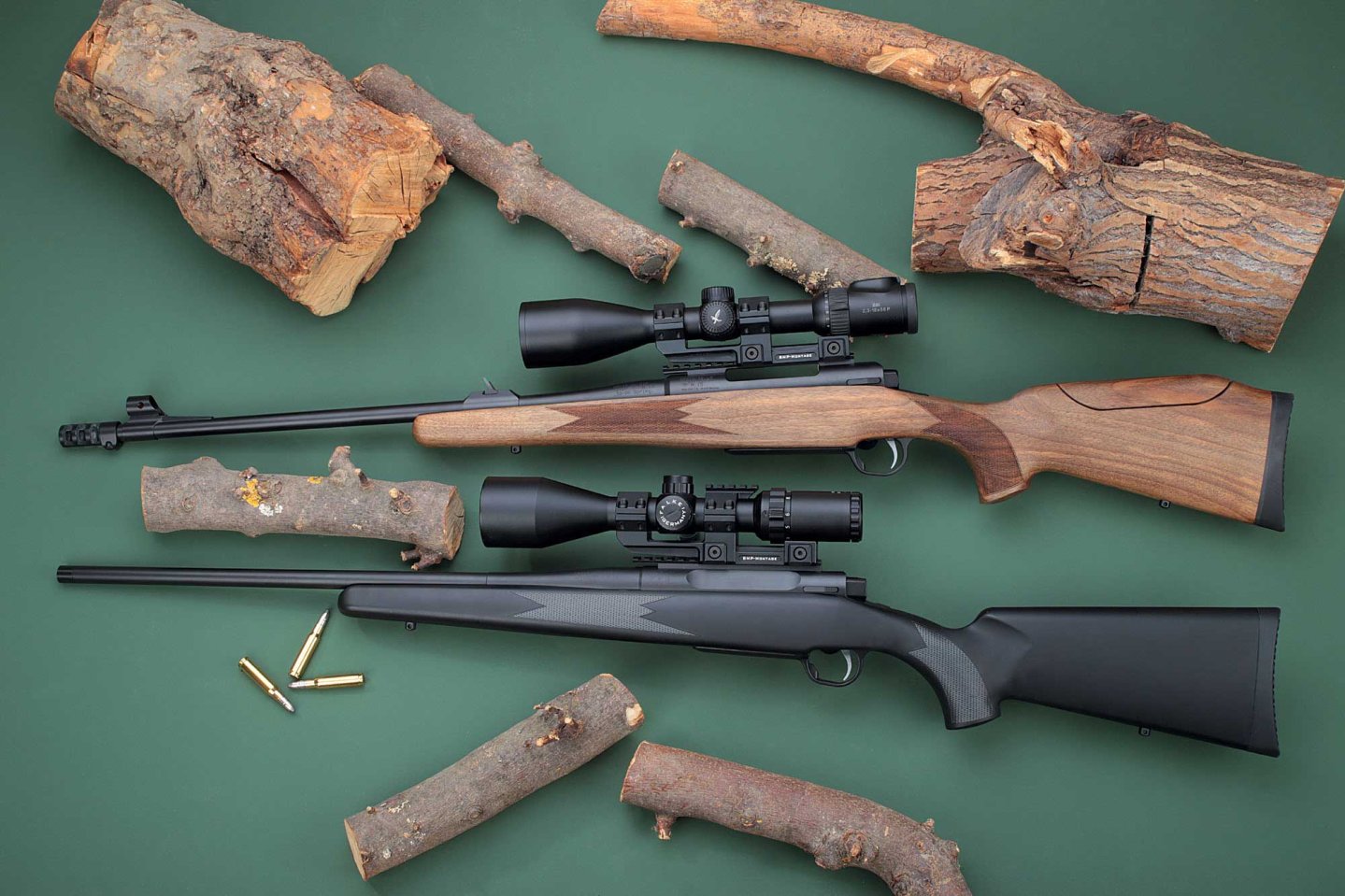 Test & Technik: Orsis Hunter in .30-06 Springfield und Orsis 140 in .308 Winchester  Die  Orsis Hunter in .30-06 Springfield und Orsis 140 in .308 Winchester nebeneinander