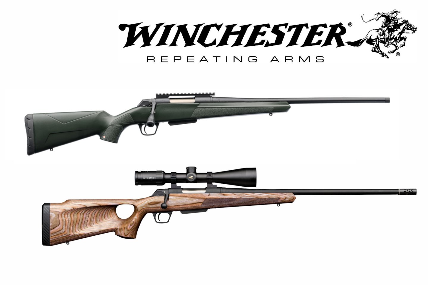 Neu für 2021: Winchester XPR in den Versionen Stealth und Thumbhole Threaded, außerdem die Wildcat Aufmacher mit zwei neuen XPR-Büchsen von Winchester.