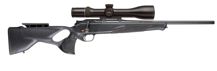 Fokus Blaser: Die Blaser Days 2023 und Blick auf einige Modelle der Repetierbüchse R8 Ultimate Blaser R8 Ultimate Rose Ladies Edition von rechts.