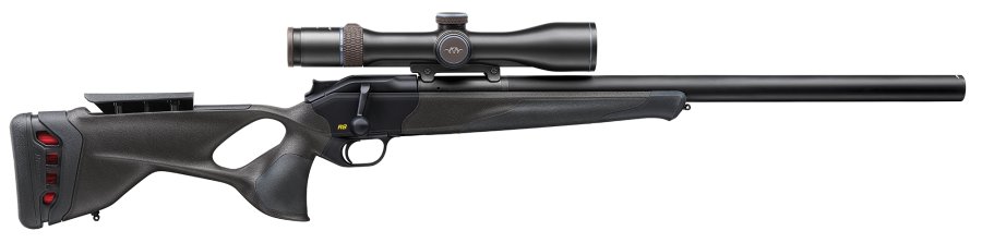 Fokus Blaser: Die Blaser Days 2023 und Blick auf einige Modelle der Repetierbüchse R8 Ultimate Blaser R8 Ultimate Silence von rechts.