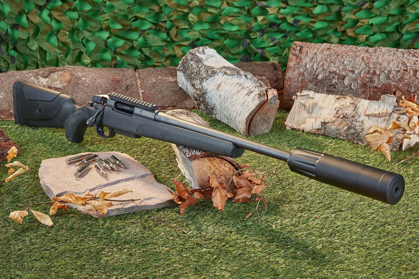 Übersicht und Test: Die jagdliche Repetierbüchse Brenner BR20 bei B&H Waffenhandel Brenner BR20 mit Brenner SD21.