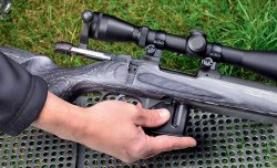 CZ 527 Varmint in .223 Remington Betätigen des Magazinschachts der CZ 527 Varmint in .223 Remington
