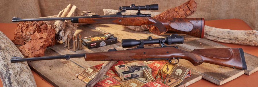 CZ 550 Magnum in der Praxis: Zylinderverschluss-Repetierer in .375 H&H und .416 Rigby CZ 550 Magnum komplett von rechts.