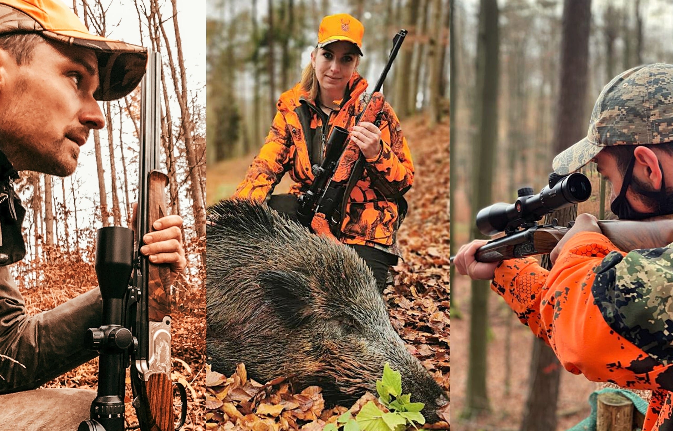 krieghoff: Krieghoff Markenbotschafter in Aktion: Mit den drei Gewinnern und K&K Premium Jagd auf Drückjagd