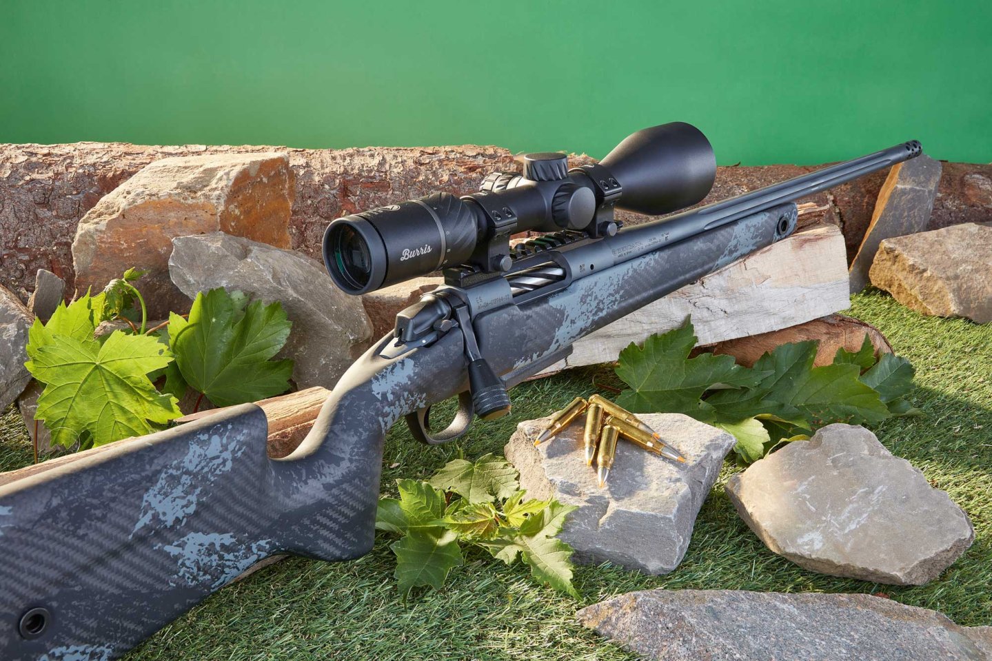 Die neue Bergara B14 Crest mit Burris SIX Xe 3-18x56, das per MAKuik3-Montage auf eine Pica-Schiene von Contessa wurde.