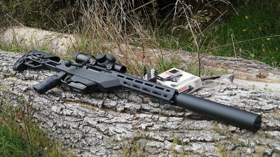 Der Präzisionsrepetierer-Hersteller Unique Alpine fertigt auch ein extreme kurze Reptierbüchse des Typs UPG-1 Selbst mit SD bringt es dieses UPG-1 nur auf rund einen Meter Länge.