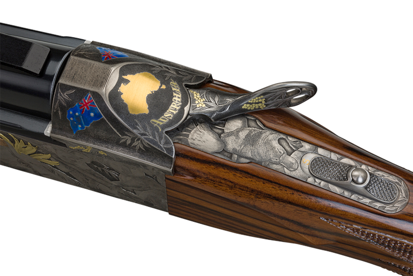 Krieghoff Waffe des Jahres 2016:K-80 "Australien" Krieghoff Waffe des Jahres 2016 Verschlusshebel