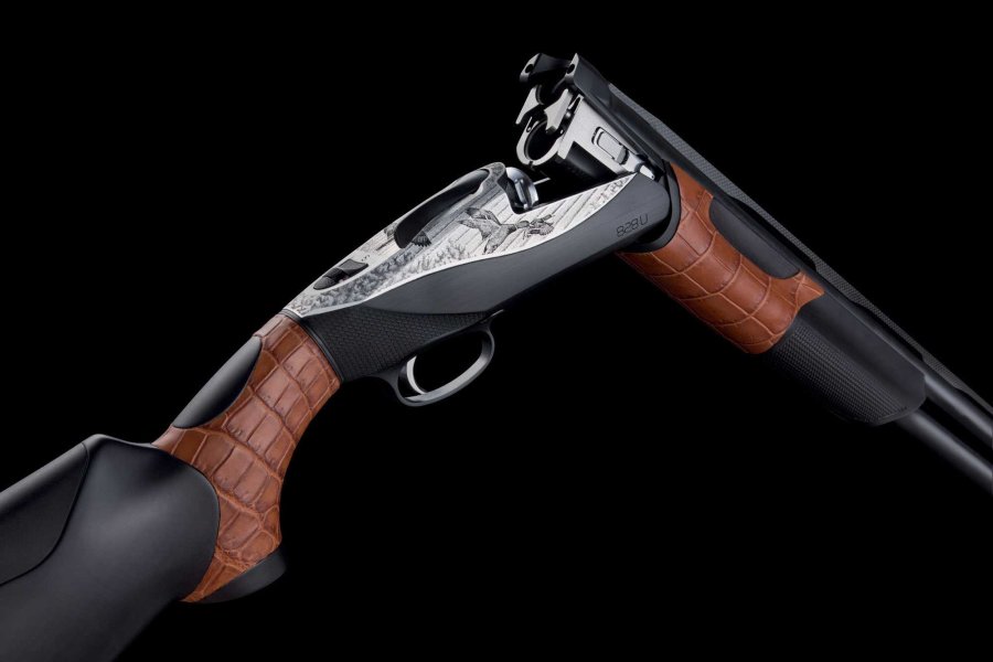Benelli Concept Guns Übersicht Benelli 828U Bockflinte King mit Krokodilleder