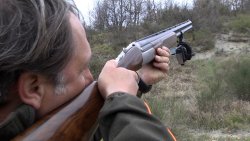 Bockflinte Fausti Italyco Daniele Cecchetti bei der Jagd