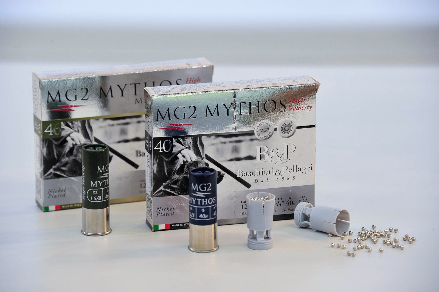 Schrotmunition und Verpackung