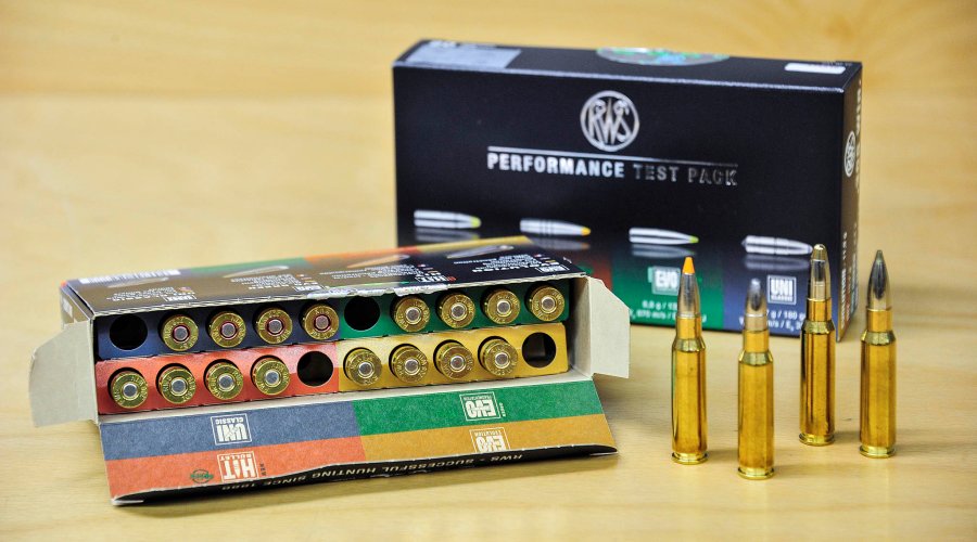RWS Performance Test-Pack RWS Performance Test-Pack Patronen neben Verpackung platziert