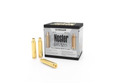 Nosler .30 Hülse Nosler .30 Hülsen mit Verpackung im Hintergrund.