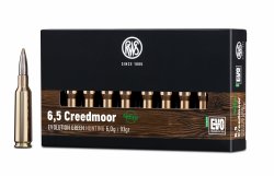 RWS EVOLUTION GREEN für 2020: Neues Geschossgewicht, neues Trendkaliber 6,5 Creedmoor und zusätzliche, bleifreie Short Rifle Varianten Packung RWS EVO Green in 6,5 Creedmoor.