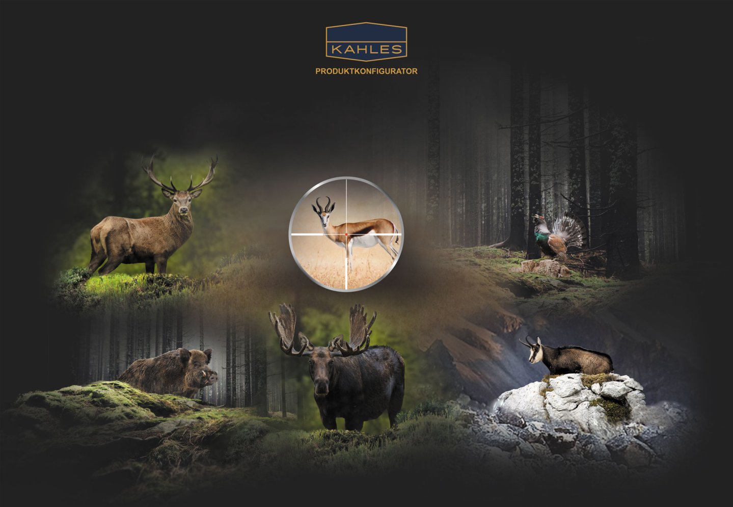 KAHLES Produktkonfigurator Wildart KAHLES Produktkonfigurator zeigt sechs verschiedene Wildarten.