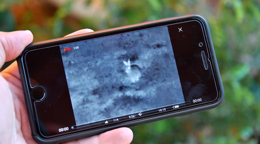 Wärmebildgerät Pulsar Accolade XQ38 Videoaufzeichnung des Pulsar Accolade XQ38 auf einem I Phone