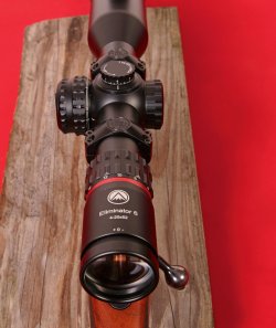 Test: Burris Eliminator 6 4-20x52: Digitales Zielfernrohr – in der Praxis im Revier Burris Eliminator 6 4-20x52, Okular im Detail.