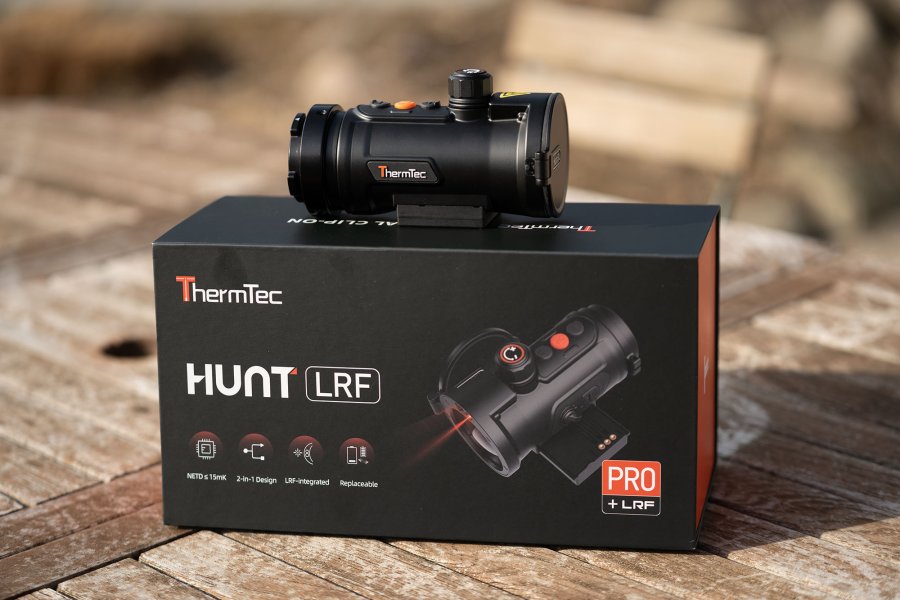 ThermTec Hunt 650L Pro Wärmebildvorsatzgerät mit Laser-Entfernungsmesser, Ballistikfunktion und automatischer Videoaufnahme