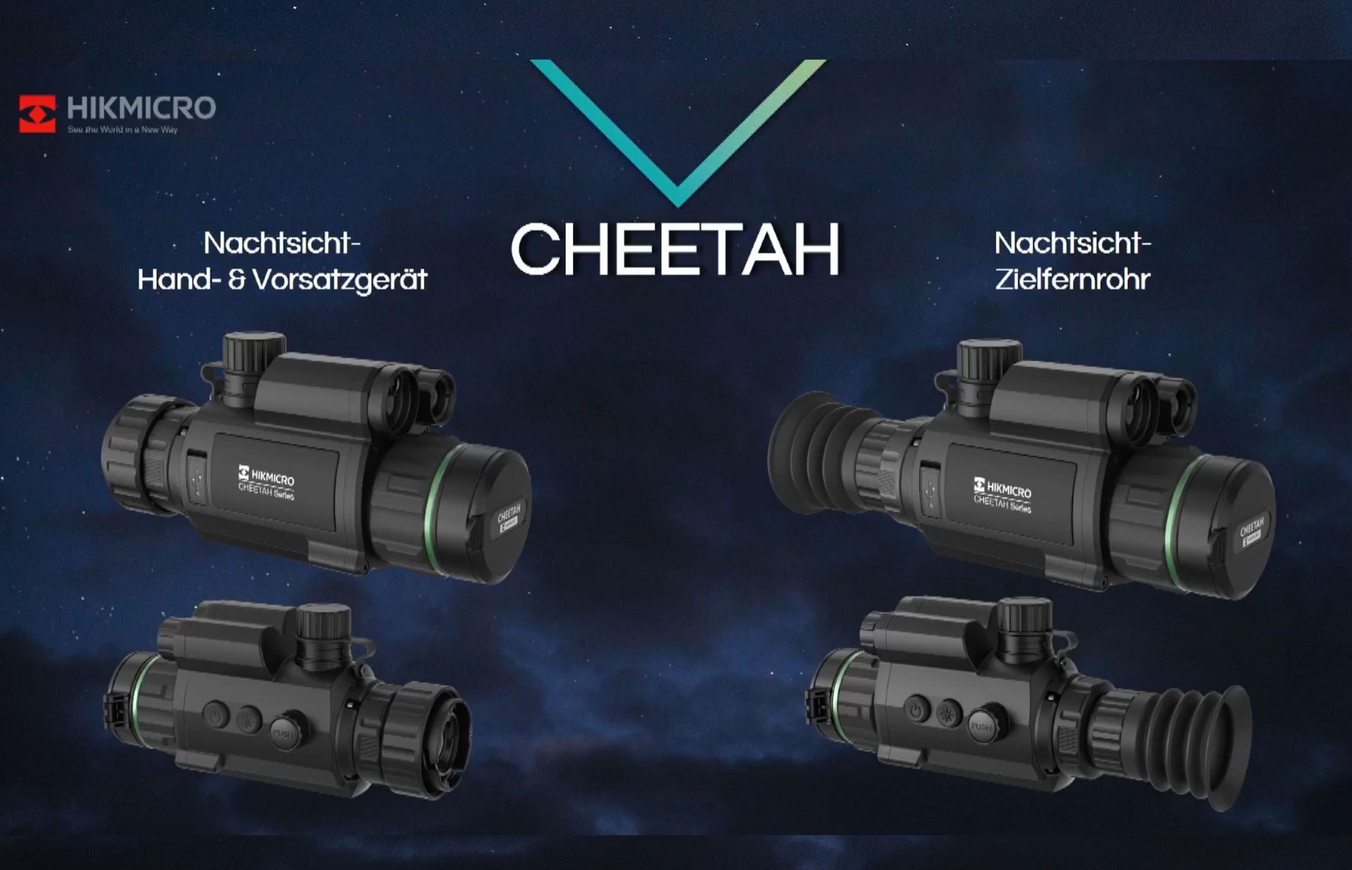 HIKMICRO: Alles in Einem: Das brandneue HIKMICRO Cheetah – ein digitales Nachtsichtgerät als Handgerät, Clip-On und Scope