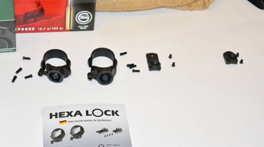 Alle Bauteile der Mauser HexaLock-Montage.