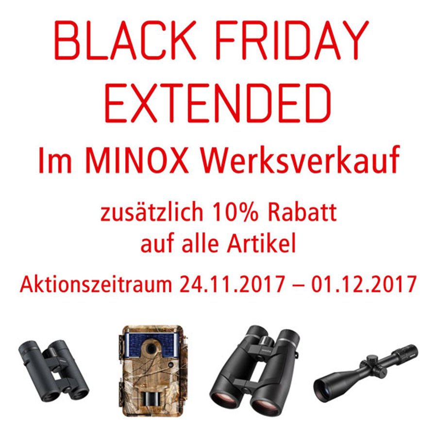 MINOX Rabattaktion: Black Friday Extended Black Friday Extended Aktion von MINOX