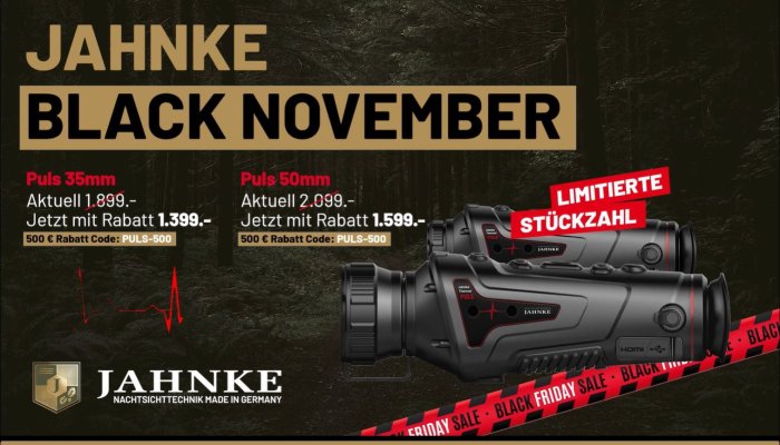nachtsichttechnik-jahnke: Jahnke "Black November" – 500 Euro Rabatt für Thermal Puls 35 mm und 50 mm. Aber nur bis zum 30.11.2022