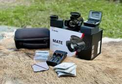 Weltpremiere: Nocpix stellt Evolution der MATE-Serie vor – „The Next Big Thing“ der Wärmebildvorsatzgeräte? Nocpix MATE-Vorsatzgerät mit Zubehörpaket.