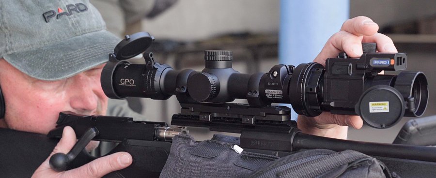 Selbstaktivierte Videoaufnahme und Einschießen des PARD Predator für Jagd auf Schwarzwild mit Vorsatzgerät Einschießen PARD Predator 640 LRF