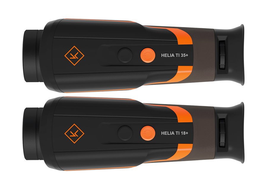 Kahles wertet seine Handheld-Wärmebildgeräte aus der Helia-Reihe TI mittels hochauflösenden Sensoren der neuesten Generation zum TI 18+ und TI 35+ auf Gemein ist den beiden neuen Kahles Helia TI+ Modellen nicht nur ihr gummiarmiertes, wasserdichtes und sturzsicheres Gehäuse, sondern auch die einfache Bedienung mit zwei oben auf dem Gehäuse angebrachten Knöpfen.