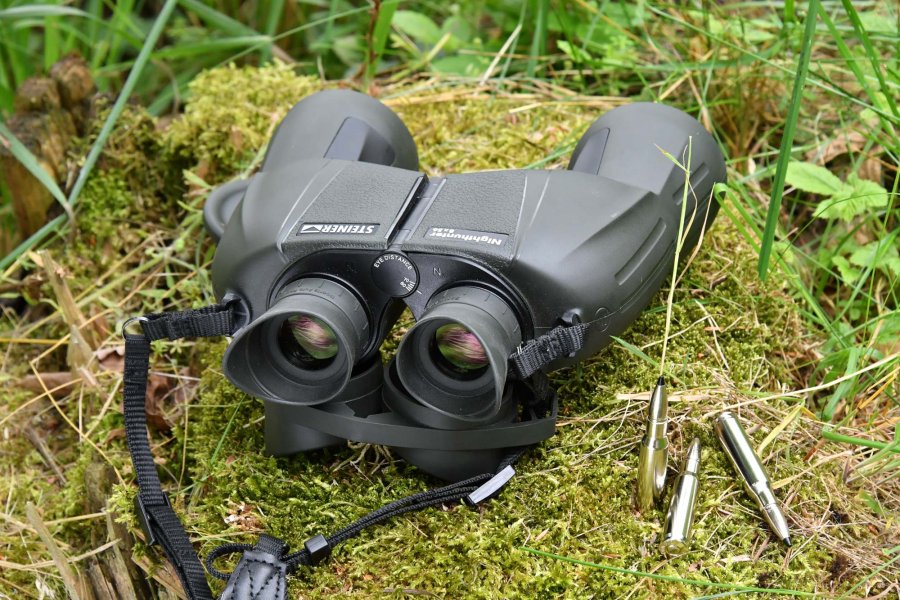 Steiner Nighthunter 8x56: ideales Nachtglas für die Schwarzwildjagd Blick auf die Augenmuscheln des Steiner Nighthunter 8x56 Fernglas für die Nachtjagd