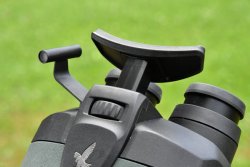 Test: Teleskopsystem Swarovski BTX Stirnstütze, Schrägeinblick und Visierhilfe am binokularen Spektiv Swarovski BTX
