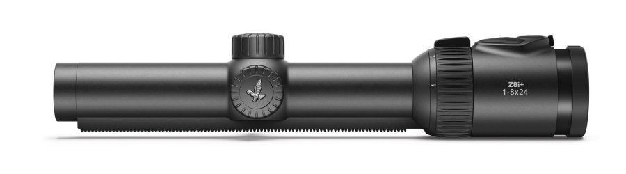 SWAROVSKI OPTIK launcht zwei neue Drückjagd-Zielfernrohre der Reihe Z8i+ SWAROVSKI OPTIK Z8i+ 1-8x24 komplett von links im Detail.