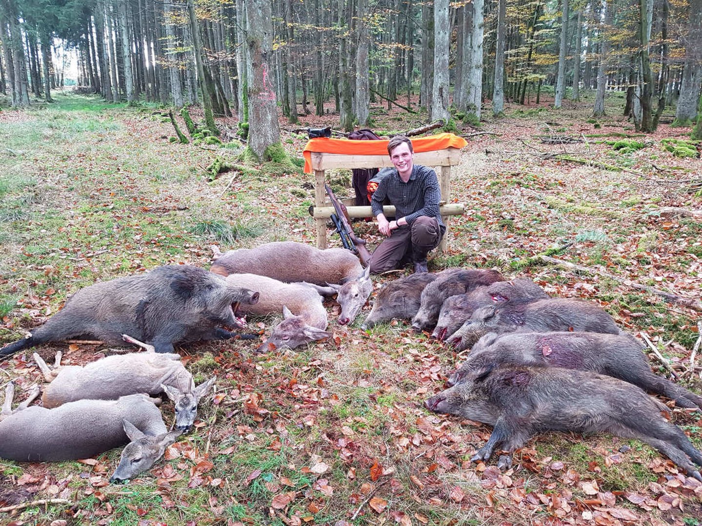 Wildstrecke bei der Drückjagd mit den Hunter Brothers