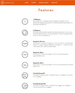Neue Webseite von KAHLES Relaunch 2018. Übersicht über die Features der verschiedenen Produkte mit passenden Erklärungen.