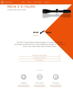 Neue Website von KAHLES Relaunch 2018. Die Produktübersicht für einzelne Produkte auf der neuen KAHLES-Website bietet alle notwendigen Informationen.