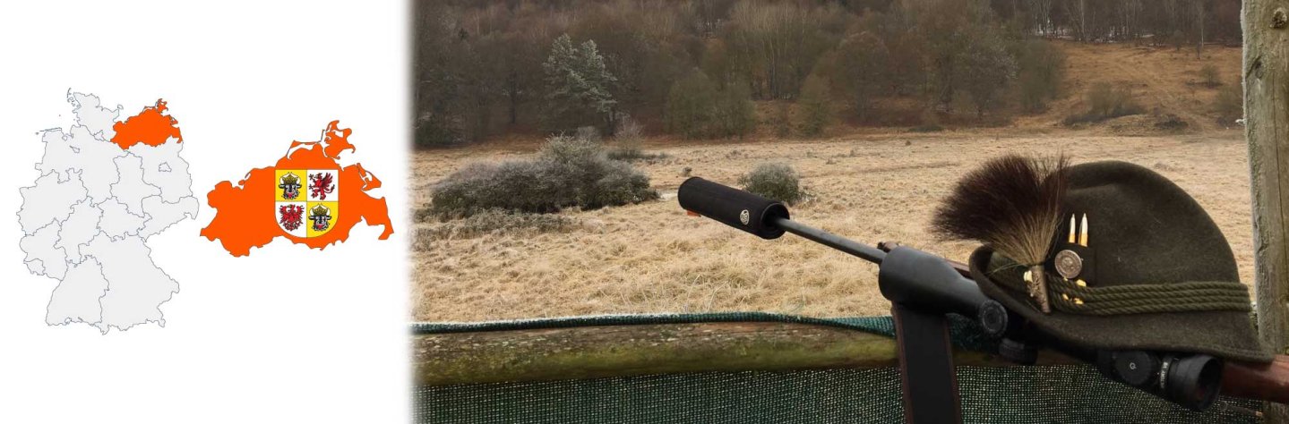 Mecklenburg-Vorpommern erlaubt Jagd mit Schalldämpfer Jagdhut und Jagdbüchse mit Schalldämpfer auf Hochsitz