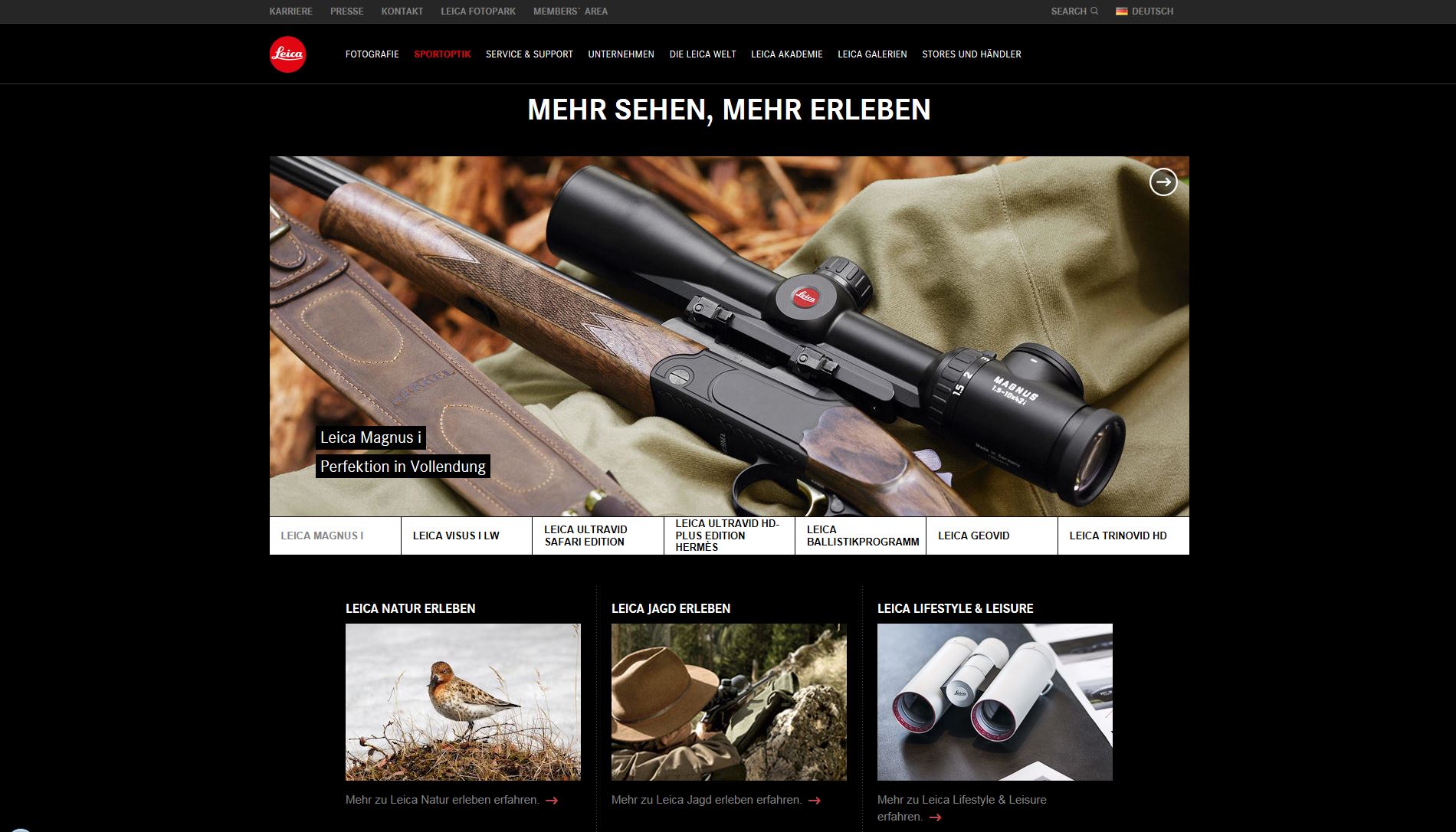 leica-sportoptik: Neue Leica Webseite für Jäger und Hunting Blog