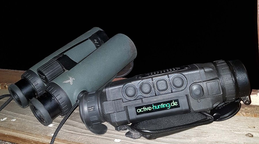 Swarovski Zielfernrohr und Wärmebildgerät für die Wildschweinjagd bei Nacht