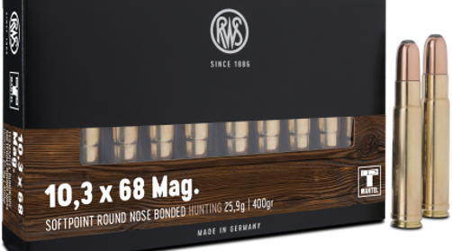 RWS Teilmantel bonded-Geschosse im Kaliber 10,3x68 mit 25,9 g