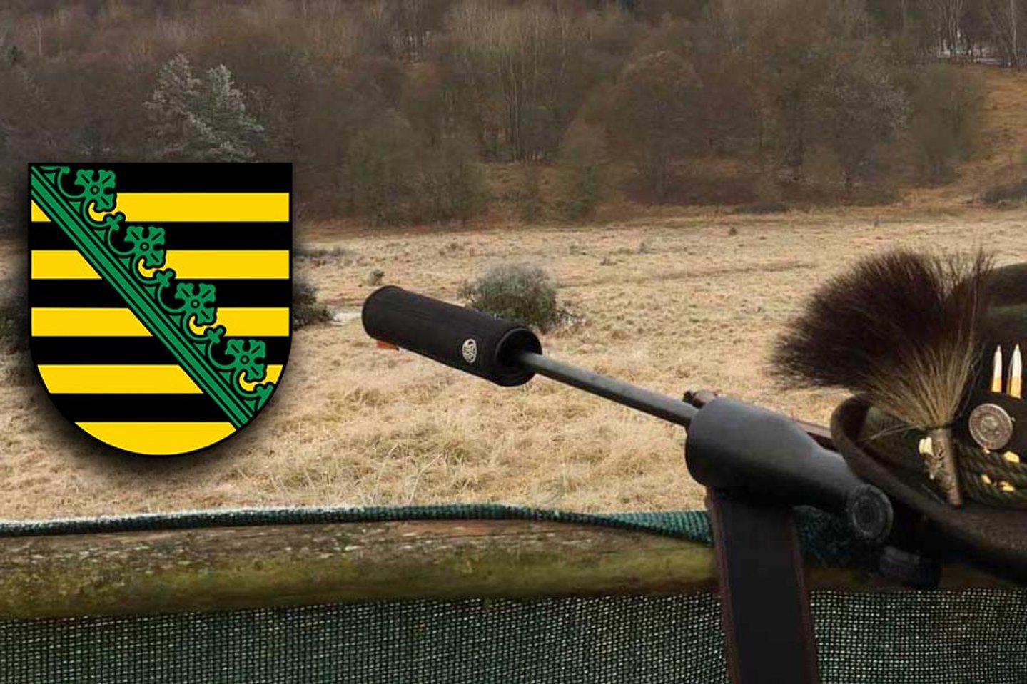 Sachsen erlaubt Schalldämpfer für die Jagd Schalldämpfer bei der Jagd und Wappen von Sachsen