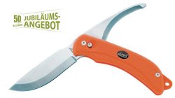 EKA G3 Swing Blade Jagdmesser Produktbild des 2-in-1-Messers EKA G3 Swing Blade bei dem Drop-Point-Klinge und Aufbrechklinge zu sehen sind