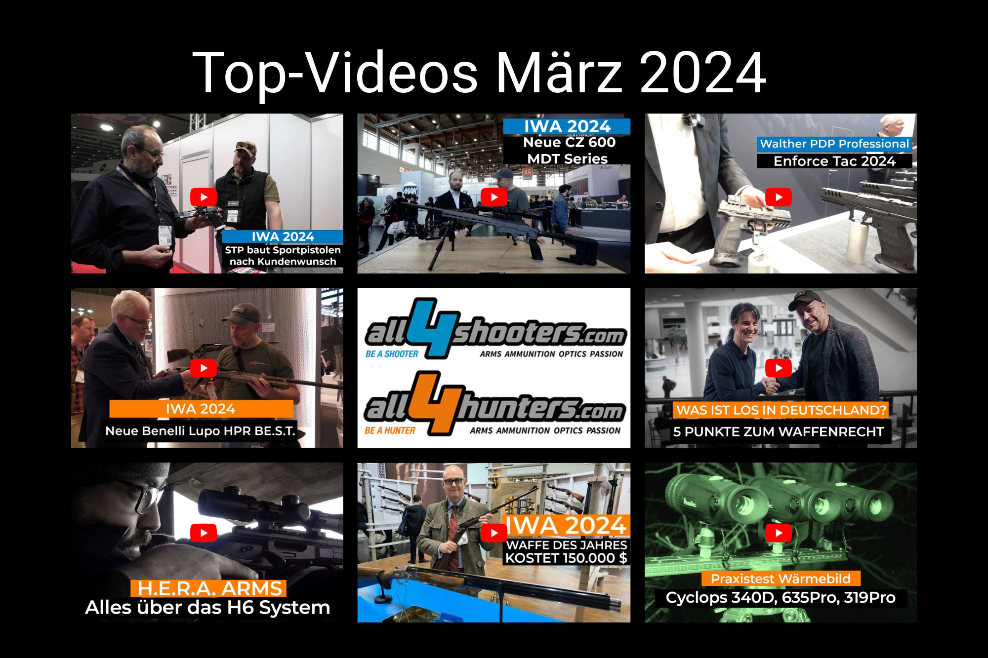 Top-Videos: Das sollten Sie sich ansehen: Die Top-Videos von all4shooters und all4hunters aus dem März 2024 Top-Videos: Das sollten Sie sich ansehen: Die Top-Videos von all4shooters und all4hunters aus dem März 2024