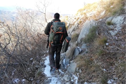 Dream Hunt: Gamsjagd in Slowenien Jäger bei der Jagd auf dem Gradiška Tura (Nanos).