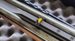 F.A.I.R. Iside Vintage − Praxistest von zwei neu aufgelegten Gewehrklassikern: Doppelflinte und Doppelbüchse Blick auf die offene Visierung der FAIR Iside Vintage Safari Express.