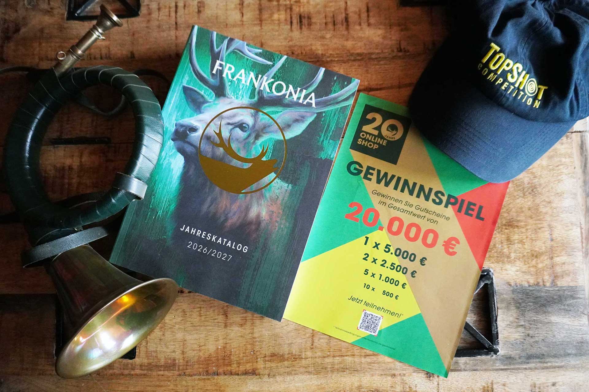 frankonia: Der Frankonia-Katalog 2026/2027 ist da: Knapp 800 Seiten für Jagd, Schießsport und Outdoor – dazu ein Gewinnspiel mit Preisen im Gesamtwert von 20.000 Euro