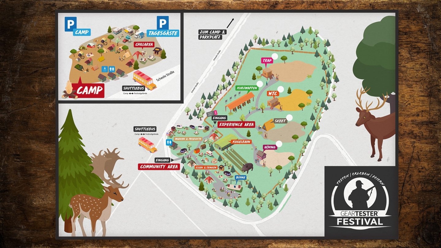 Karte zum GEARTESTER FESTIVAL 2023.
